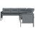 Ogrodowa sofa narożna, antracytowa, stal i textilene