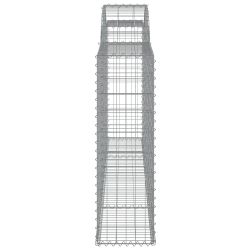 Kosze gabionowe, 10 szt, 300x30x100/120cm, galwanizowane żelazo