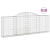 Kosze gabionowe, 10 szt, 300x30x100/120cm, galwanizowane żelazo
