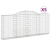 Kosze gabionowe, 5 szt, 300x30x120/140 cm, galwanizowane żelazo