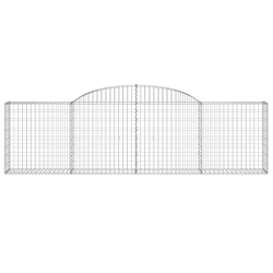 Kosze gabionowe, 15 szt, 300x30x80/100 cm, galwanizowane żelazo