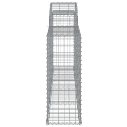 Kosze gabionowe, 15 szt, 300x30x80/100 cm, galwanizowane żelazo