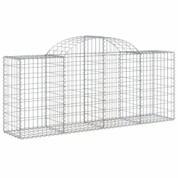 Kosze gabionowe, 3 szt, 200x50x80/100 cm, galwanizowane żelazo