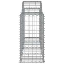 Kosze gabionowe, 11 szt, 200x50x80/100 cm, galwanizowane żelazo