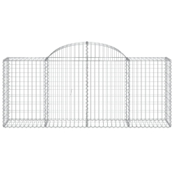 Kosze gabionowe, 15 szt, 200x50x80/100 cm, galwanizowane żelazo