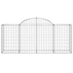 Kosze gabionowe, 30 szt, 200x50x80/100 cm, galwanizowane żelazo