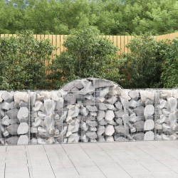 Kosze gabionowe, 40 szt, 200x50x80/100 cm, galwanizowane żelazo