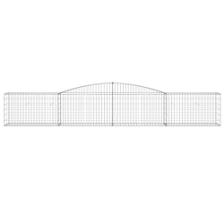 Kosze gabionowe, 2 szt, 400x50x60/80 cm, galwanizowane żelazo
