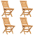 Składane krzesła ogrodowe, 4 szt., 47x63x90 cm, drewno tekowe