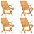 Składane krzesła ogrodowe, 4 szt., 61x67x90 cm, drewno tekowe