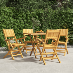 Składane krzesła ogrodowe, 4 szt., 55x61x90 cm, drewno tekowe