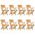Składane krzesła ogrodowe, 8 szt., 55x61x90 cm, drewno tekowe