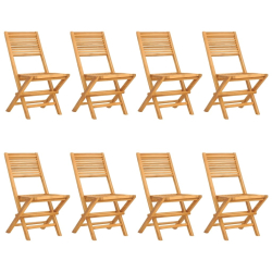 Składane krzesła ogrodowe, 8 szt., 47x62x90 cm, drewno tekowe