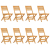 Składane krzesła ogrodowe, 8 szt., 47x62x90 cm, drewno tekowe
