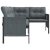 Ogrodowa sofa narożna, antracytowa, stal i textilene