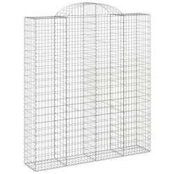 Kosze gabionowe, 3 szt, 200x50x220/240 cm, galwanizowane żelazo