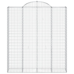 Kosze gabionowe, 3 szt, 200x50x220/240 cm, galwanizowane żelazo