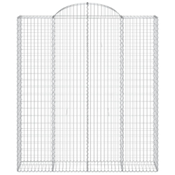 Kosze gabionowe, 4 szt, 200x50x220/240 cm, galwanizowane żelazo