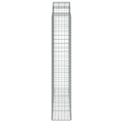 Kosze gabionowe, 4 szt, 200x50x220/240 cm, galwanizowane żelazo