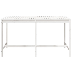 Stół ogrodowy, biały, 203,5x90x110 cm, drewno sosnowe
