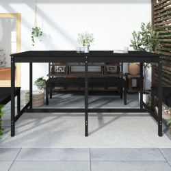 Stół ogrodowy, czarny, 203,5x90x110 cm, drewno sosnowe