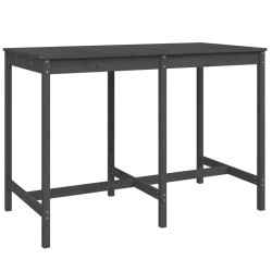 Stolik ogrodowy, szary, 159,5x82,5x110 cm, lite drewno sosnowe
