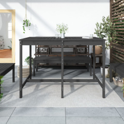 Stolik ogrodowy, szary, 159,5x82,5x110 cm, lite drewno sosnowe