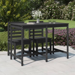 Stolik ogrodowy, szary, 159,5x82,5x110 cm, lite drewno sosnowe