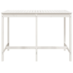 Stolik ogrodowy, biały, 159,5x82,5x110 cm, lite drewno sosnowe