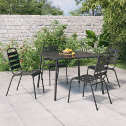 Stolik ogrodowy, antracytowy, 100x100x71 cm, stal