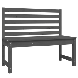Ławka ogrodowa, szara, 109 cm, lite drewno sosnowe