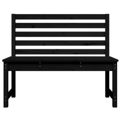 Ławka ogrodowa, czarna, 109 cm, lite drewno sosnowe