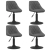 Obrotowe krzesła stołowe, 4 szt., ciemnoszare, obite aksamitem