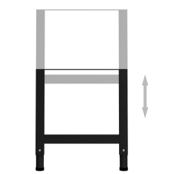 Regulowane ramy stołu roboczego, 2 szt., metal, 55x(69-95,5) cm