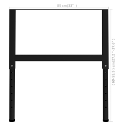 Regulowane ramy stołu roboczego, 2 szt., metal, 85x(69-95,5) cm