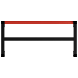 Metalowa rama pod blat roboczy, 120x57x79 cm, czarno-czerwona