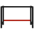 Metalowa rama pod blat roboczy, 120x57x79 cm, czarno-czerwona
