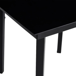 5-częściowy zestaw mebli ogrodowych, czarny, rattan PVC