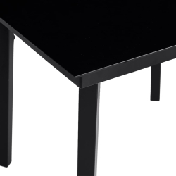 5-częściowy zestaw mebli ogrodowych, czarny, rattan PVC