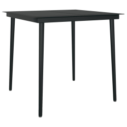 3-częściowy zestaw mebli ogrodowych, czarny, rattan PVC