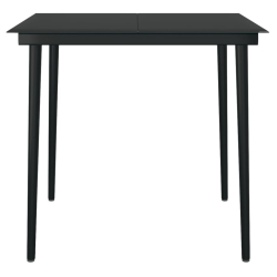 3-częściowy zestaw mebli ogrodowych, czarny, rattan PVC