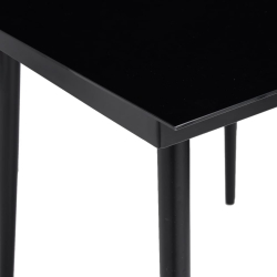 3-częściowy zestaw mebli ogrodowych, czarny, rattan PVC