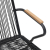 3-częściowy zestaw mebli ogrodowych, czarny, rattan PVC
