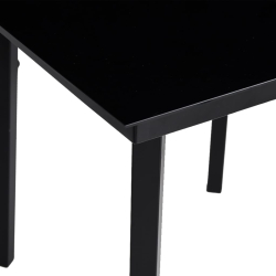 7-częściowy zestaw mebli ogrodowych, czarny, rattan PVC
