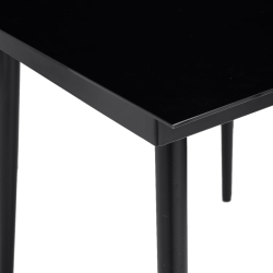 5-częściowy zestaw mebli ogrodowych, czarny, rattan PVC
