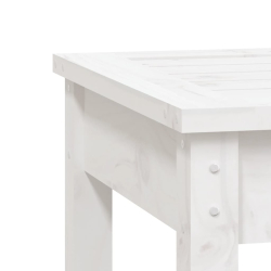 Ławka ogrodowa, biała, 109x44x45 cm, lite drewno sosnowe