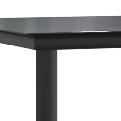 5-częściowy zestaw mebli ogrodowych, czarny, rattan PVC