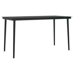 7-częściowy zestaw mebli ogrodowych, czarny, rattan PVC