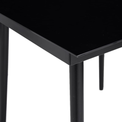 7-częściowy zestaw mebli ogrodowych, czarny, rattan PVC