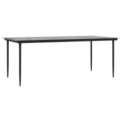 7-częściowy zestaw mebli ogrodowych, czarny, rattan PVC